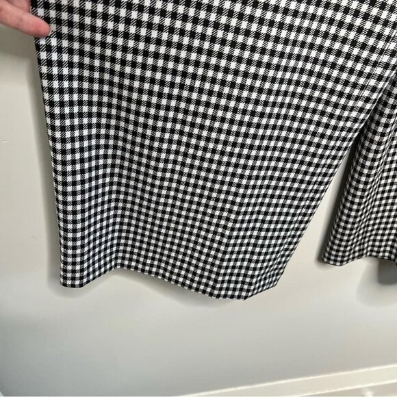 Calvin Klein Womens Size 4 Cropped Sleeveless Jumpsuit Black Gingham NEW Stretch - Picture 7 of 15